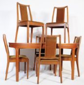 MID CENTURY NATHAN FURNITURE DINING TABLE & CHAIRS