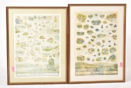 DAVID ELEY - A PAIR OF FRAMED LIMITED EDITION PRINTS