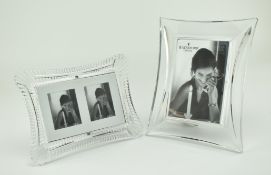 WATERFORD CRYSTAL - TWO VINTAGE GLASS PHOTOGRAPH FRAMES