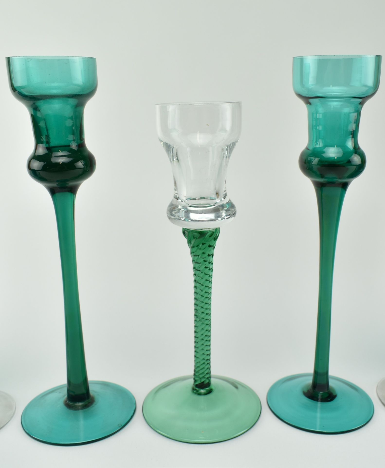 COLLECTION OF EARLY 20TH CENTURY TEAL DRINKING GLASSES - Image 3 of 11