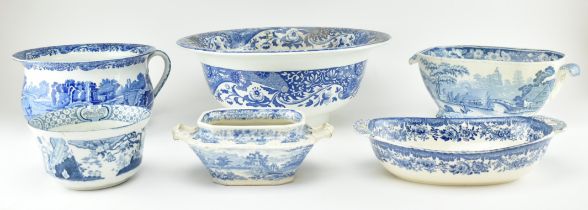 COLLECTION OF 19TH CENTURY BLUE & WHITE CERAMICS