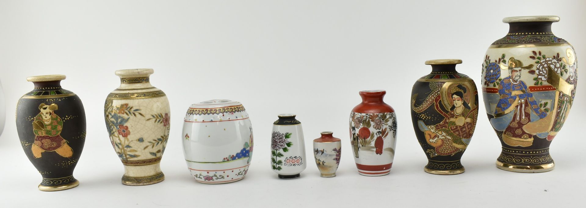 COLLECTION OF 8 20TH CENTURY CHINESE & JAPANESE VASES