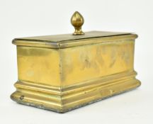 VICTORIAN 19TH CENTURY BRASS DESK TIDY LIDDED BOX