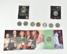 COLLECTION OF TEN NEAR MINT GB COMMEMORATIVE £5 COINS