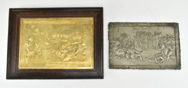 TWO EARLY 19TH CENTURY EMBOSSED CLASSICAL PLAQUES