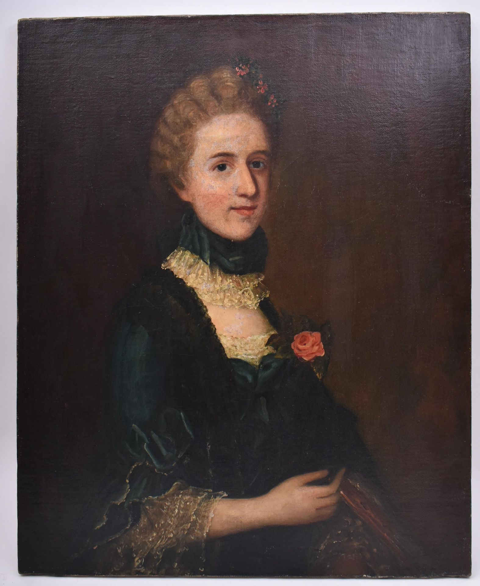 SCHOOL OF GAINSBOROUGH - 19TH CENTURY OIL ON CANVAS PORTRAIT - Image 2 of 6