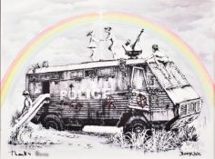 BANKSY (B. 1973) - POLICE RIOT VAN (DISMALAND GIFT PRINT) - 2015