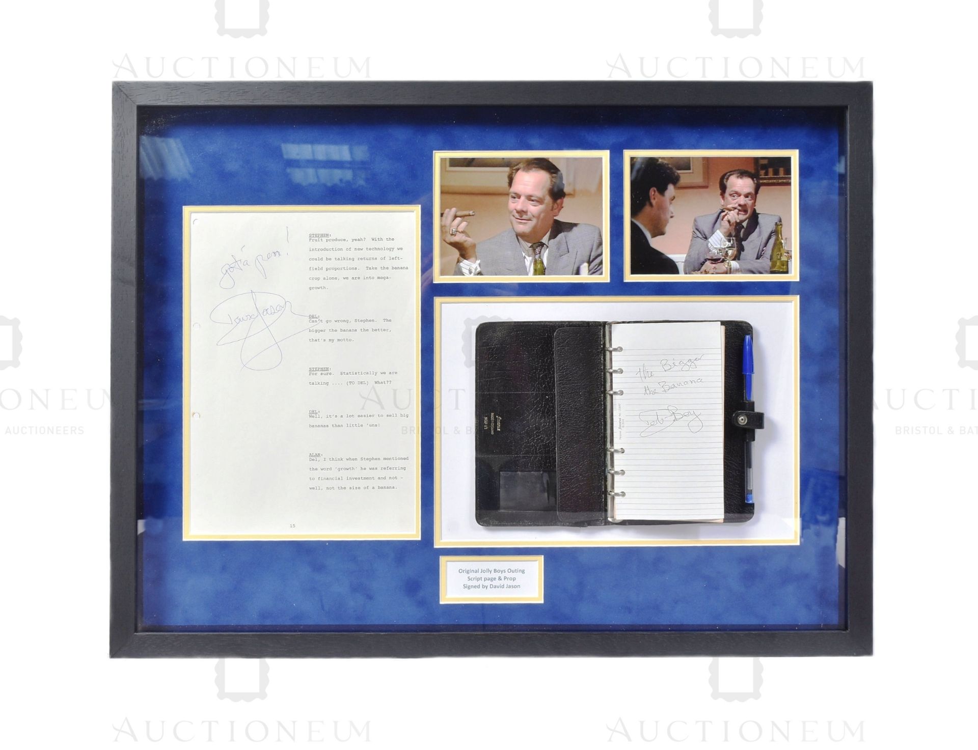 ONLY FOOLS & HORSES - JOLLY BOY'S OUTING ORIGINAL SCRIPT DISPLAY