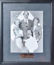 FAWLTY TOWERS (BBC SITCOM) - CAST SIGNED 8X10" PHOTOGRAPH