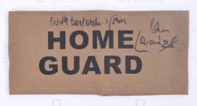 DAD'S ARMY (BBC SITCOM) - IAN LAVENDER SIGNED ARMBAND