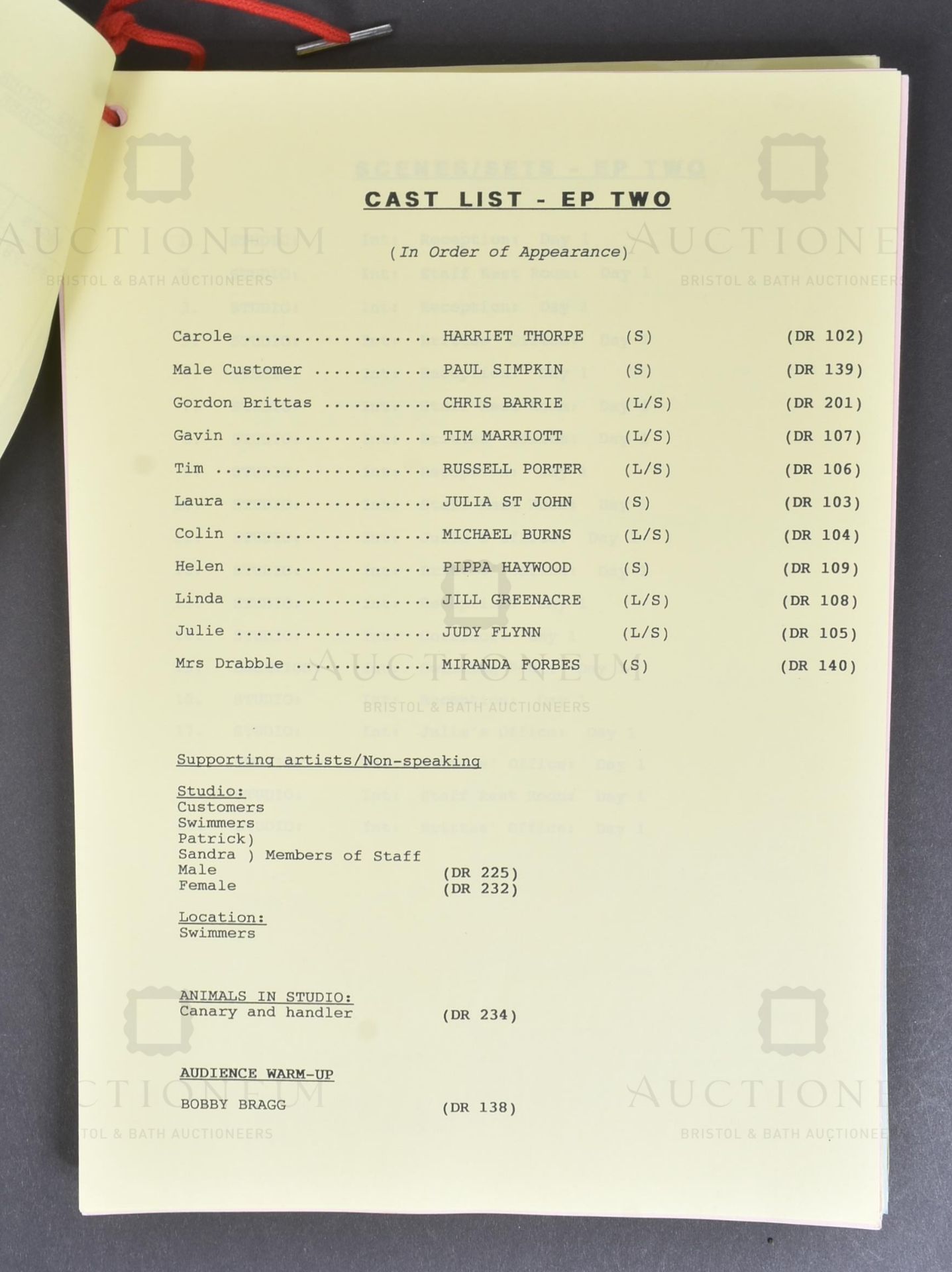 THE BRITTAS EMPIRE (BBC SITCOM) - ORIGINAL CAMERA SCRIPT - Image 4 of 8