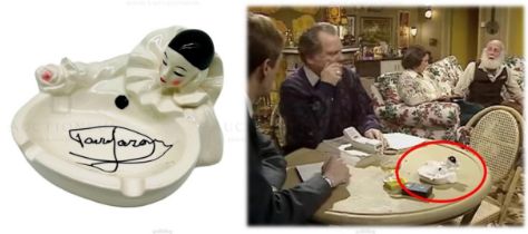 ONLY FOOLS & HORSES - CERAMIC CLOWN ASHTRAY SIGNED BY DAVID JASON