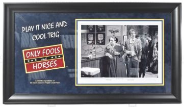 ONLY FOOLS & HORSES - PLAY IT NICE AND COOL TRIG - SIGNED DISPLAY