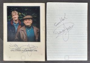 ONLY FOOLS & HORSES - ORIGINAL PRODUCTION AUTOGRAPH CARD & AUTOGRAPH