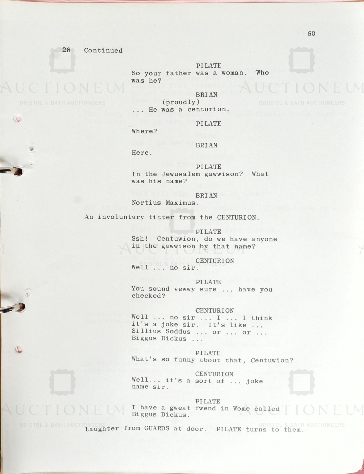 THE LIFE OF BRIAN (1979 MONTY PYTHON FILM) - ORIGINAL SCRIPT - Image 4 of 8