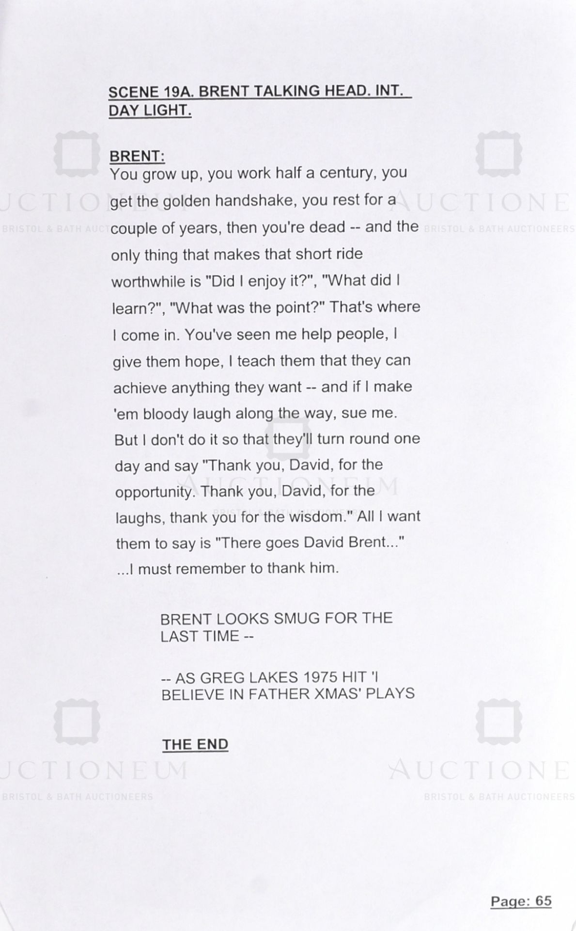 THE OFFICE (BBC SITCOM 2001-2003) - ORIGINAL PRODUCTION SCRIPT - Image 6 of 6