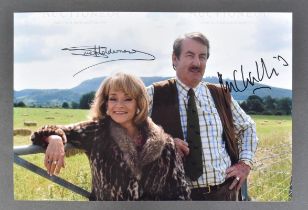 THE GREEN GREEN GRASS (BBC SITCOM) - DUAL SIGNED 8X12" PHOTOGRAPH