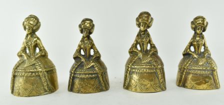 VICTORIAN LARGE HEAVY ENGLISH BRASS LADY BELLS