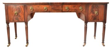 LATE 18TH CENTURY FLAME MAHOGANY CREDENZA SIDEBOARD