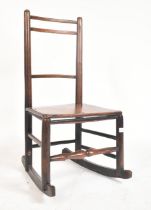 VICTORIAN 19TH CENTURY ELM CHILD'S ROCKING CHAIR