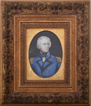 ENGLISH SCHOOL - 18TH CENTURY WATERCOLOUR MINIATURE PORTRAIT