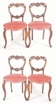 FOUR LATE 19TH CENTURY FRENCH OAK CARVED DINING CHAIRS