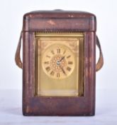 19TH CENTURY FRENCH BRASS CASED REPEATER CARRIAGE CLOCK