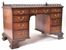 19TH CENTURY CHIPPENDALE INFLUENCED MAHOGANY DESK