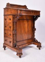 19TH CENTURY VICTORIAN WALNUT DAVENPORT DESK