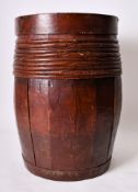 LARGE 19TH CENTURY SHIPPING SPICE BARREL WITH LID