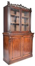 VICTORIAN 19TH CENTURY MAHOGANY LIBRARY BOOKCASE