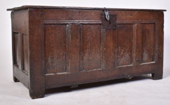 GEORGE III 18TH CENTURY OAK COFFER BLANKET BOX