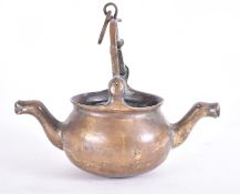 LATE 17TH CENTURY FRENCH BRONZE SCOOP WATER BASIN POT