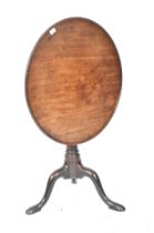 GEORGE III OAK TILT TOP BIRD CAGE ACTION SIDE TABLE