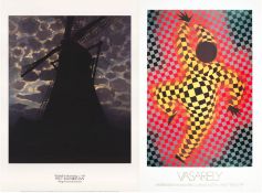 PIET MONDRIAN & VICTOR VASARELY - 2 OFFSET LITHOGRAPH POSTERS