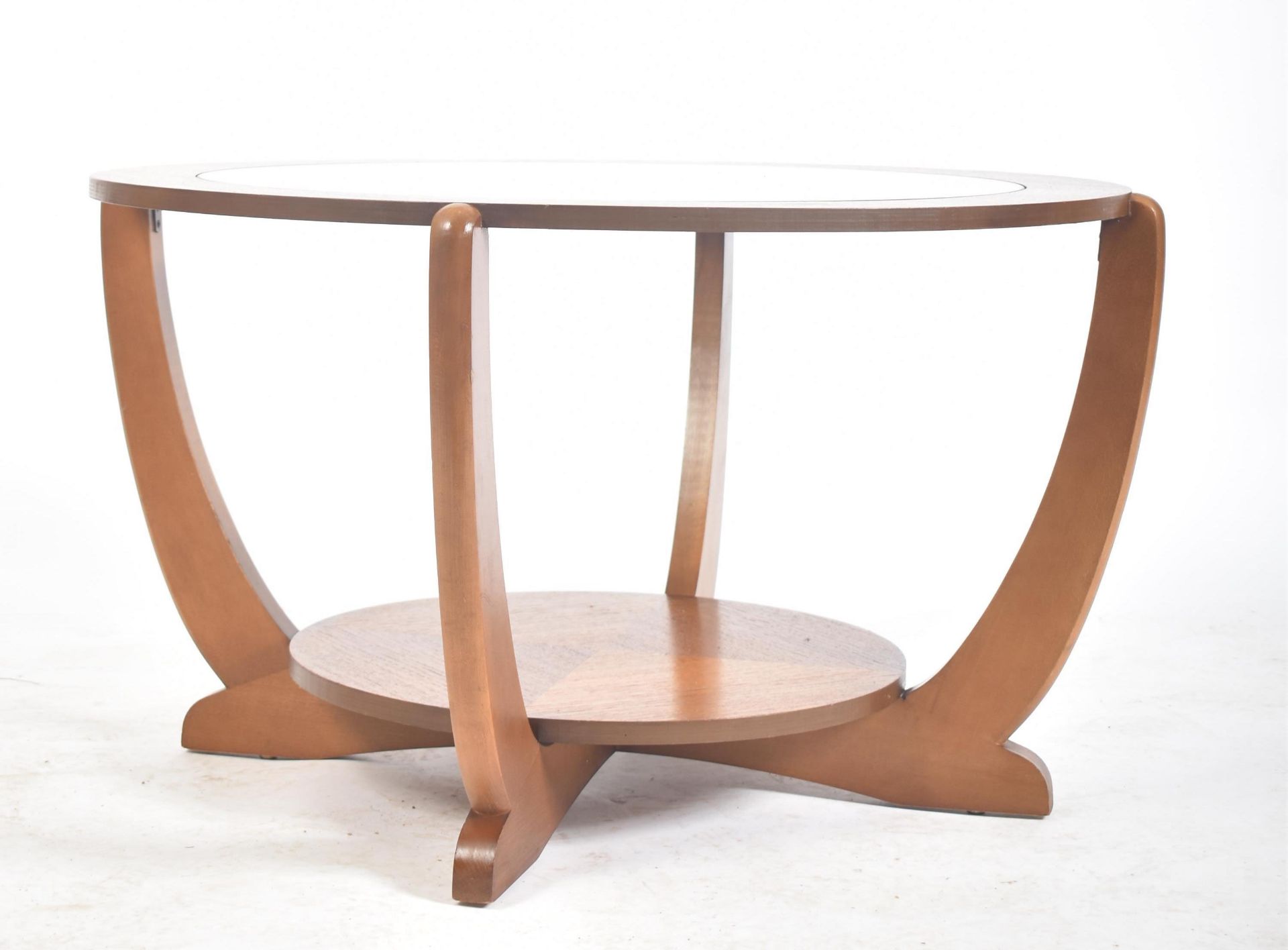 MID CENTURY ART DECO INFLUENCED TEAK COFFEE TABLE