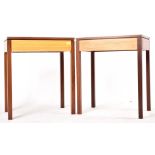 MATCHING PAIR OF MID CENTURY TEAK WOOD OCCASIONAL TABLES