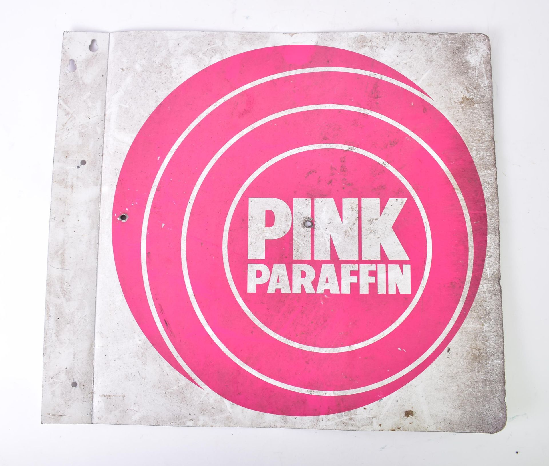 PINK PARAFFIN - ENAMELLED ADVERTISING DOUBLE SIDED SIGN - Image 4 of 4