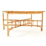 RETRO 20TH CENTURY BAMBOO RATTAN CONSERVATORY TABLE