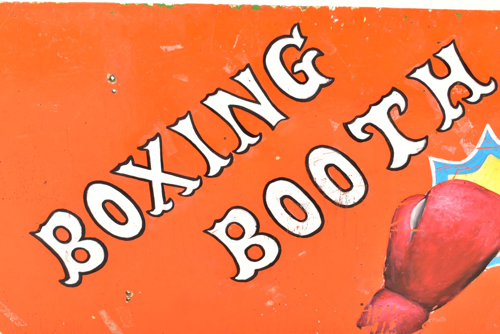 BOXING BOOTH - 20TH CENTURY PAINTED WOODEN PANEL - Image 2 of 4