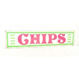 LARGE 20TH CENTURY FAIRGROUND / FUNFAIR CHIPS ACRYLIC SIGNS