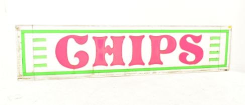 LARGE 20TH CENTURY FAIRGROUND / FUNFAIR CHIPS ACRYLIC SIGNS