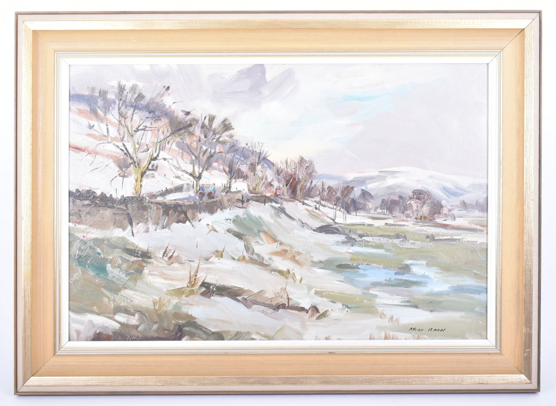 ANGUS RANDS - TOWARDS KETTLEWELL - OIL ON BOARD PAINTING - Image 2 of 5