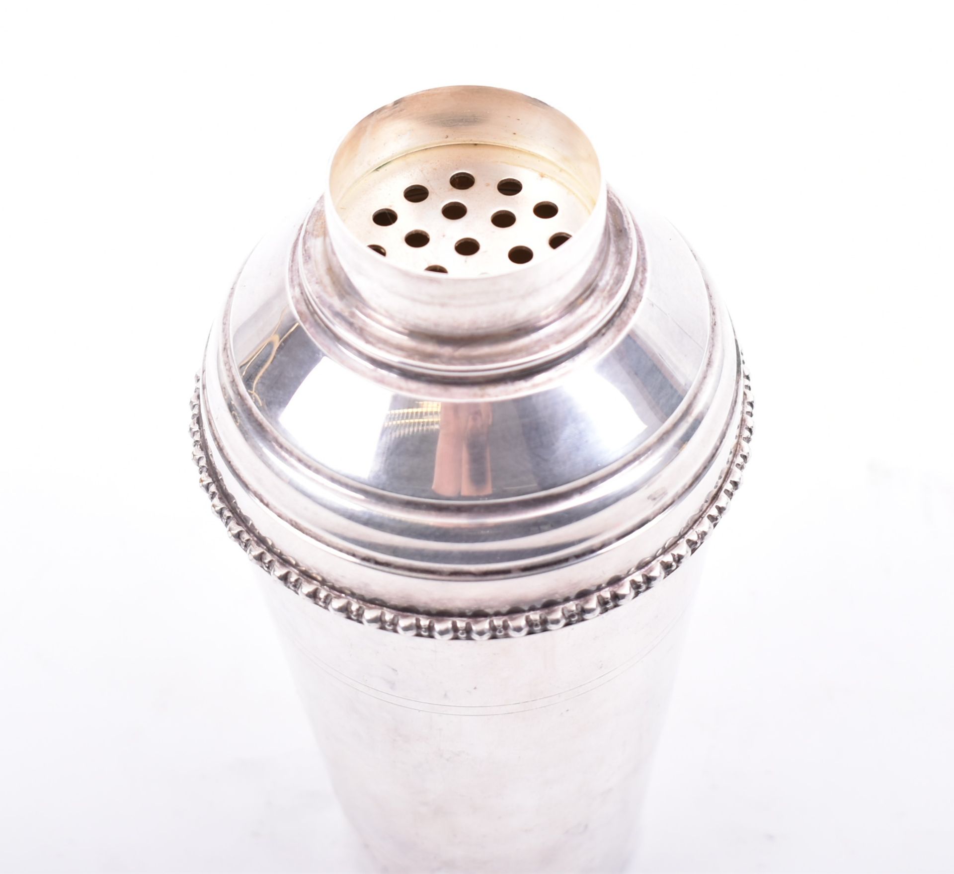 1930s ART DECO SILVER PLATE COCKTAIL DRINKS SHAKER - Image 3 of 6