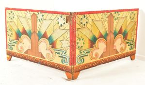 VINTAGE 20TH CENTURY 1950S HAND PAINTED HINGED PANELS
