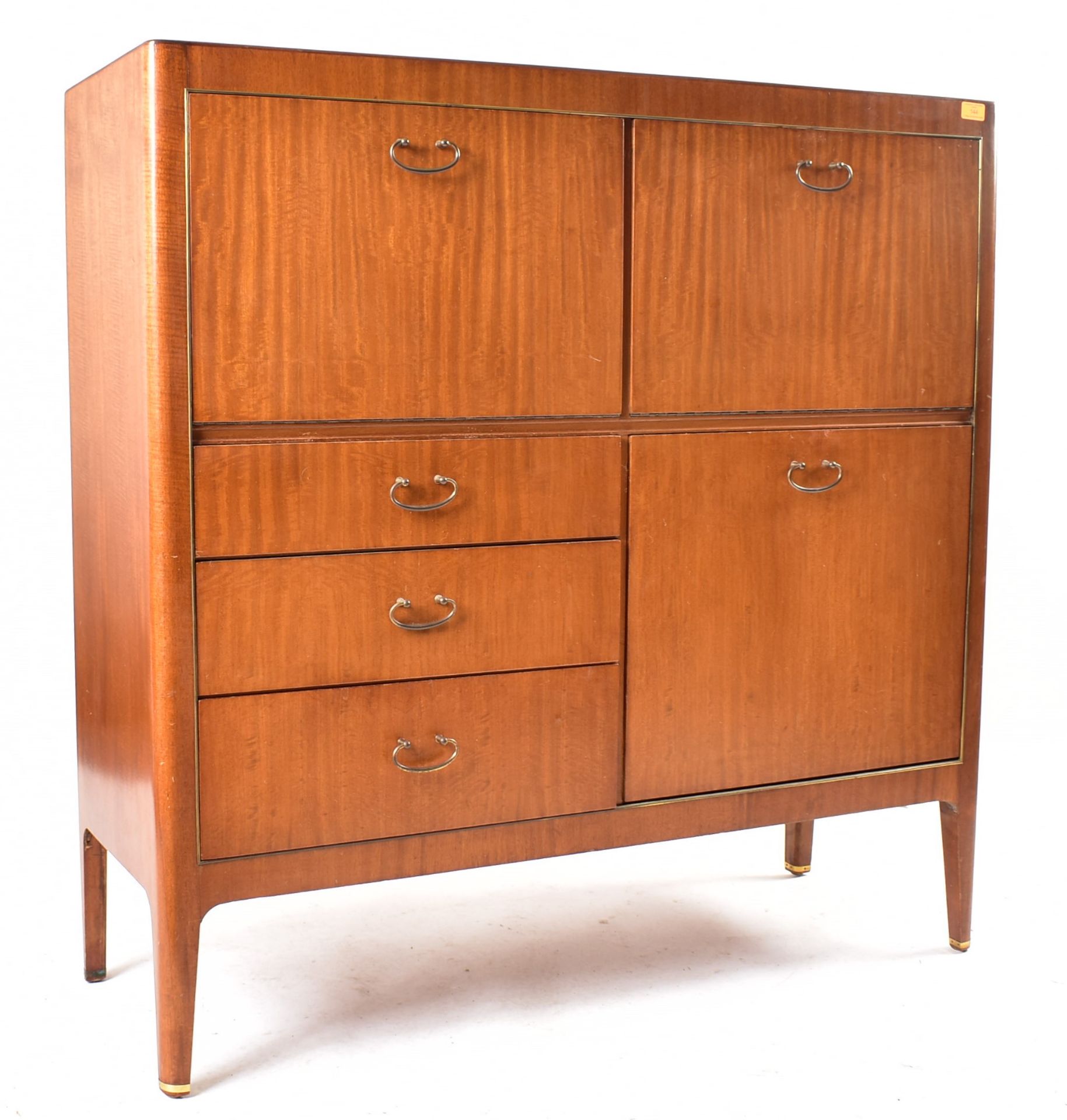 WHITE & NEWTON - MID CENTURY 1960S TEAK COCKTAIL CABINET BUREAU