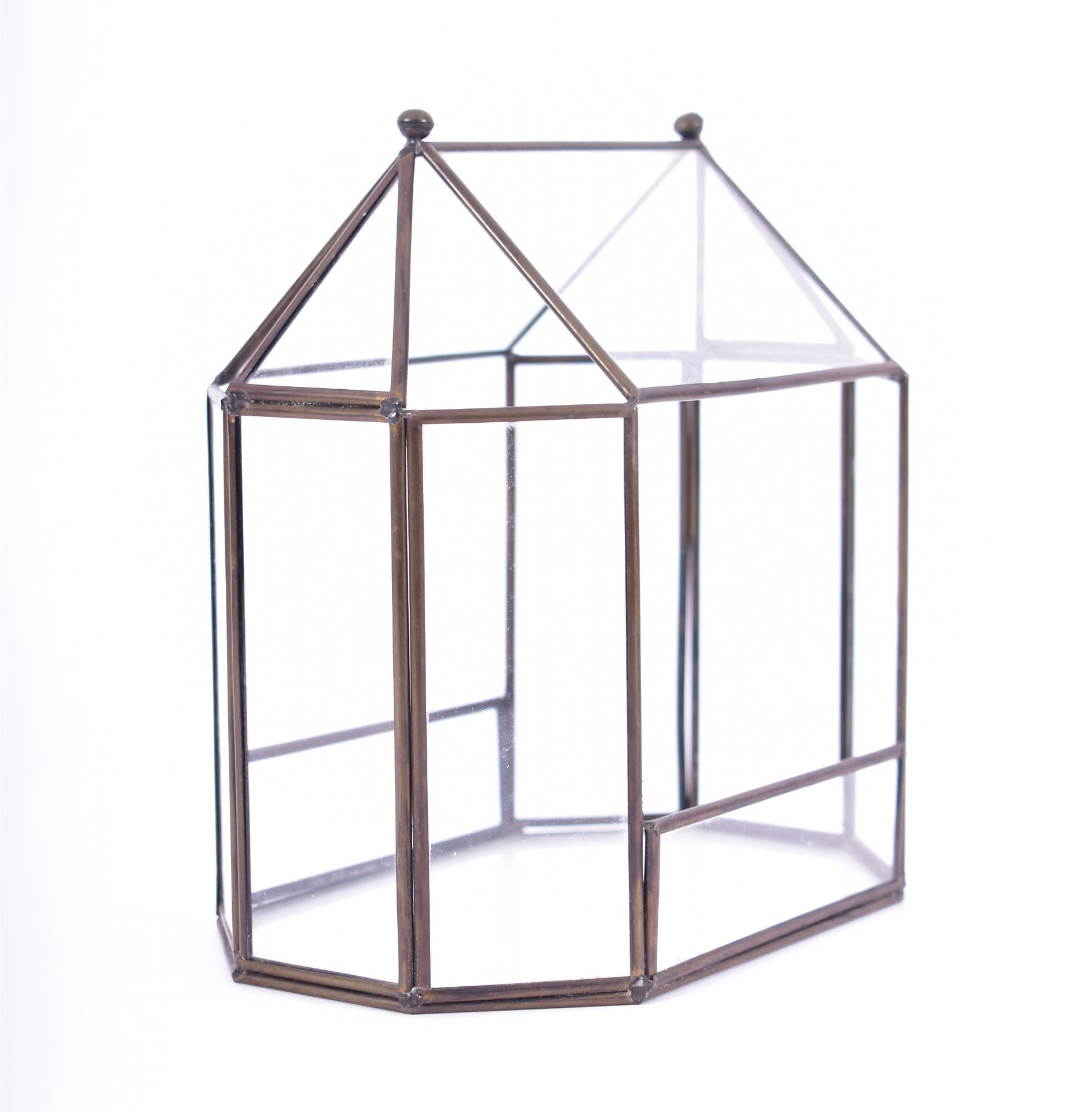 COLLECTION OF FIVE GLASS TERRARIUMS / ATRIUMS - Image 9 of 11