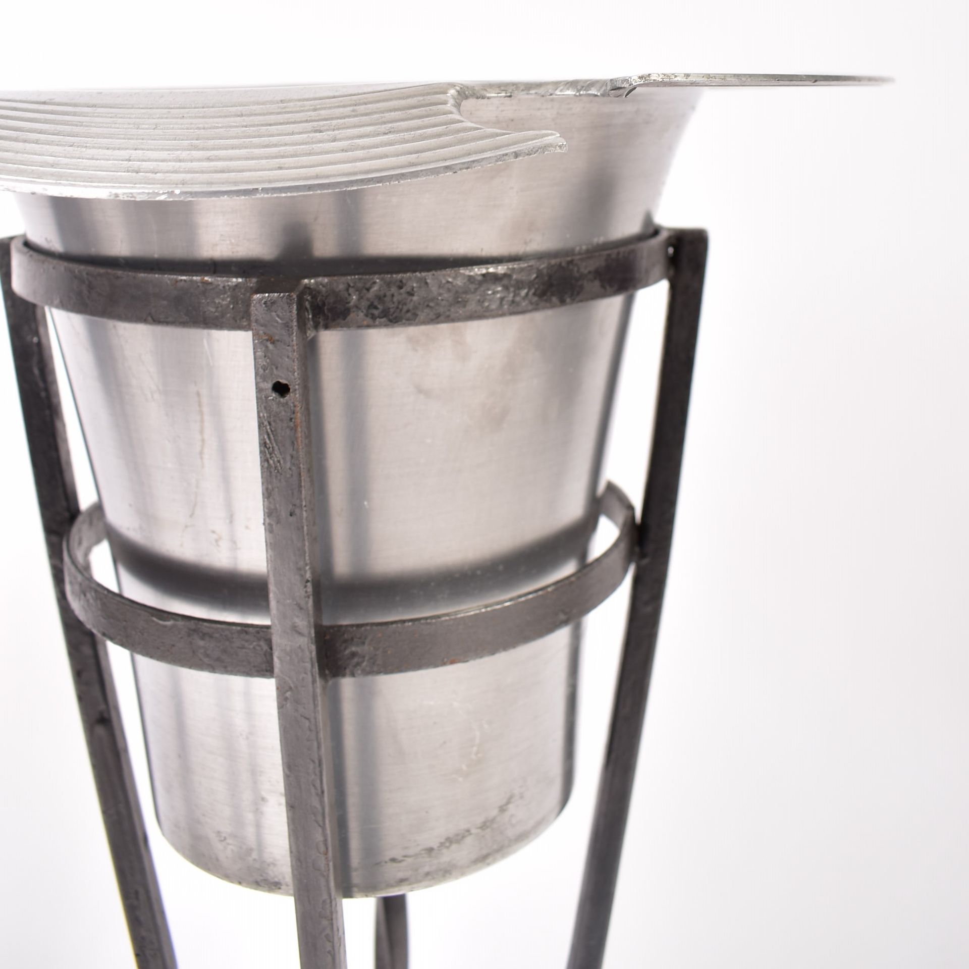 THREE CHROME & CAST IRON CHAMPAGNE BUCKETS & STANDS - Image 3 of 5