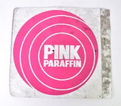 PINK PARAFFIN - ENAMELLED ADVERTISING DOUBLE SIDED SIGN