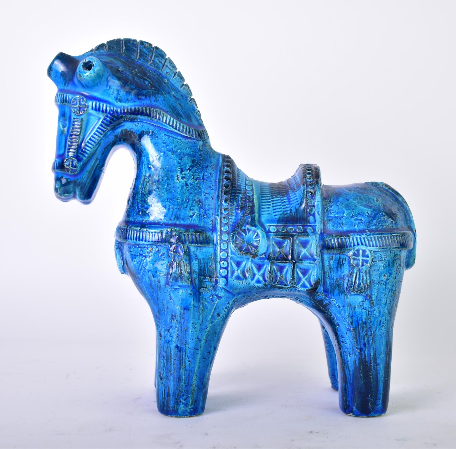 1960S VINTAGE ITALIAN POTTERY BLUE BITOSSI HORSE - Bild 4 aus 6